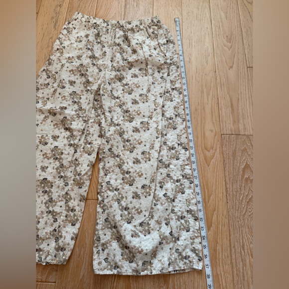 Something‎ Navy linen top pants size XL Lagenlook Earthy Old Money Boho floral - Picture 5 of 15
